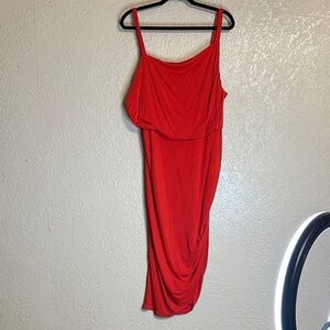 sofia by sofia vergara Red Draped Midi Dress